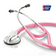 ADC ADSCOPE 600 Platinum Cardiology Stethoscope, Breast Cancer Awareness Metallic. MFID: 600PBCA