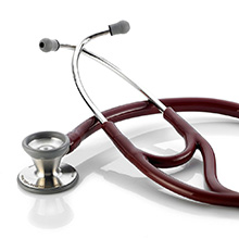 ADC ADSCOPE 602 Cardiology Stethoscope, BURGUNDY. MFID: 602BD