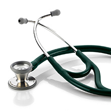 ADC ADSCOPE 602 Cardiology Stethoscope, DARK GREEN. MFID: 602DG