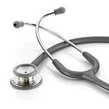 ADC ADSCOPE 603 Clinician Adult Stethoscope, Metallic Gray. MFID: 603MG