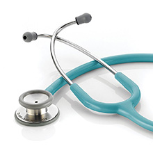 ADC ADSCOPE 603 Clinician Adult Stethoscope, Turquoise. MFID: 603TQ