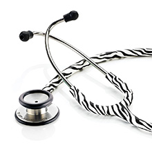 ADC ADSCOPE 603 Clinician Adult Stethoscope, Zebra. MFID: 603ZB