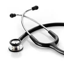 ADC ADSCOPE 604 Pediatric Clinician Stethoscope, BLACK. MFID: 604BK