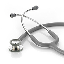 ADC ADSCOPE 604 Pediatric Clinician Stethoscope, Gray. MFID: 604G