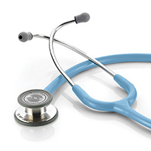 ADC ADSCOPE 608 Convertible Clinician Stethoscope, Metallic Ceil Blue. MFID: 608MCB