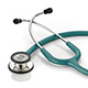 ADC ADSCOPE 608 Convertible Clinician Stethoscope, Mirror Finish, Teal Tubing. MFID: 608MTL