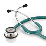 ADC ADSCOPE 608 Convertible Clinician Stethoscope, Mirror Finish, Teal Tubing. MFID: 608MTL