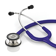 ADC ADSCOPE 608 Convertible Clinician Stethoscope, Mirror Finish, Indigo Tubing. MFID: 608MV