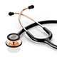 ADC ADSCOPE 608 Convertible Clinician Stethoscope, Rose Gold, Black. MFID: 608RGBK