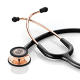 ADC ADSCOPE 608 Convertible Clinician Stethoscope, Rose Gold, Black. MFID: 608RGBK