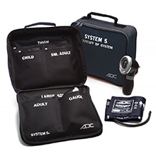 ADC 740 SYSTEM 5 Blood Pressure 5 Cuff System (Child, Small Adult, Adult, Large Adult, Thigh), Navy, with Case. MFID: 740-N