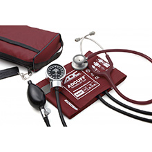 ADC PRO'S COMBO III Kit: 778 Pocket Aneroid, 603 Stethoscope, Burgundy. MFID: 778-603-11ABD