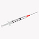 BD Syringe, 3mL w/ blunt fill needle & Luer-Lok tip combination, 18 Gx1½", 100/box, 8 box/case. MFID: 305060