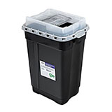 BD Recykleen RCRA Hazardous Waste Container, 19 gal, slide top with gasket, black (26.25 x 20 x 14.75), 5/case. MFID: 305072 (USA ONLY)
