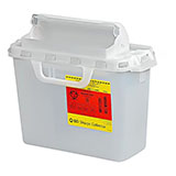 BD Patient/ Exam Room Sharps Collector. 2 Gal, Clear, Horiz. Entry, 12"x13.5"x6" CB Door. MFID: 305422 (USA ONLY)