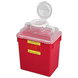 BD Sharps Collector, 6 Gal, Clear Top, Large Funnel Cap, 12/case. MFID: 305465 (USA ONLY)
