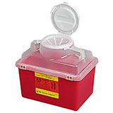 BD Sharps Collector, 14 Qt, Large Funnel Cap, Clear Top, 20/case. MFID: 305480 (USA ONLY)