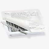 BD Allergist Tray, 1mL w/ Perm Attach Needle, 27 G x ½", Regular Bevel. MFID: 305540 (USA ONLY)