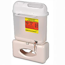 BD Wallmate Starter Kit: 5.4 Qt Sharps Collector (Pearl), Lock Bracket & Glove Bx Holder. MFID: 305550