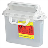 BD Patient/Exam Room Sharps Collector, 5.4 Qt, Natural, Horiz Entry, 10.75"x10.75"x4" CB Door. MFID: 305551 (USA ONLY)