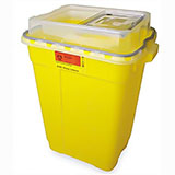 BD Chemotherapy Sharps Collector, 19 Gal, Slide Top Gasketed, Yellow, 5/case. MFID: 305613 (USA ONLY)