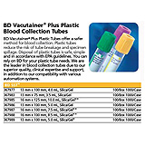 BD VACUTAINER Plus Plastic Serum Tube, 13x75mm, 3.5mL, Gold, 100/box, 10 box/case. MFID: 367983 (USA ONLY)