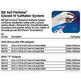 BD Saf-T-IntimaIV Catheter w/ wings, 24 G x .75", Y Adapter & needle shield, 25/box, 8 box/case. MFID: 383313 (USA ONLY)