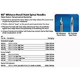 BD WHITACARE Pencil Point Spinal Needle, 25 G x 3½", High Flow, Blue, 10/box, 5 box/case. MFID: 405138