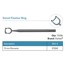 Visitec Swivel Fixation Ring, 13 mm, A polypropylene ring with nine fixation points. MFID: 372242
