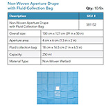 BVI Non-Woven Half Body Aperture Drape with Fluid Collection Bag, 250 ml, 10/bx. MFID: 581152