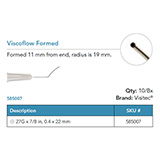 Visitec Viscoflow Cannula, .40 x 22 mm (27G x 7/8 in). MFID: 585007