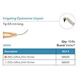 Visitec Irrigating Cystotome [Joyce], .40 x 16 mm (27G x 5/8 in). MFID: 585039
