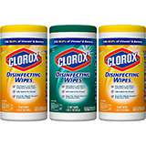 CLOROX Disinfecting Wipes Value Pack, 3 Canisters, 75 wipes/Can, 4pk/cs. MFID: 30208