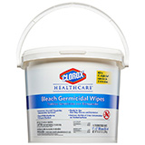 CLOROX Healthcare Bleach Germicidal Wipes Bucket, 12"x12", 110/bucket, 2/cs. MFID: 30358