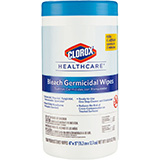 CLOROX Healthcare Bleach Germicidal Wipes Canister, 6"x5", 150/canister, 6/cs. MFID: 30577