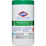 CLOROX Healthcare Hydrogen Peroxide Cleaner Disinfectant Wipes Canister, 6.75"x5.75", 155/can, 6/cs. MFID: 30825