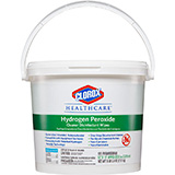 CLOROX Healthcare Hydrogen Peroxide Cleaner Disinfectant Wipes Bucket, 12"x11", 185/bucket, 2/cs. MFID: 30826