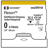 Covidien Flexon Temporary Cardiac Pacing Leads, Taper Point, 0, Clear, 24", SC-6, V-20, ½ Cir. MFID: 8886258963