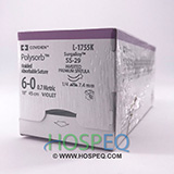 Covidien POLYSORB Suture, Inverted Premium Spatula, Size 6-0, Violet, 18", Needle SS-29, ¼ Circle. MFID: L1755K (USA ONLY)