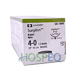 Covidien SURGILON Nylon Suture, Premium Reverse Cut, Size 4-0, White, 18", Needle P-12, 3/8 Circle. MFID: SBS1884G (USA ONLY)
