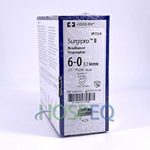 Covidien SURGIPRO II Suture, Taper Point, Size 6-0, Blue, 30", Needle CV-22, ½ Circle. MFID: VP733X