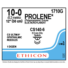 ETHICON Suture, PROLENE, ULTIMA - Spatula, CS140-6 / CS140-6, 12", Size 10-0. MFID: 1710G
