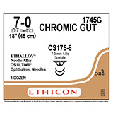 ETHICON Suture, Surgical Gut - Chromic, ULTIMA - Spatula, CS175-8 / CS175-8, 18", Size 7-0. MFID: 1745G (USA ONLY)