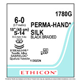 ETHICON Suture, PERMA-HAND, SABRELOC - Spatula, S-14 / S-14, 18", Size 6-0. MFID: 1780G (USA ONLY)
