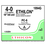 ETHICON Suture, ETHILON, Precision Cosmetic - Conventional Cutting PRIME, PC-5, 18", Size 4-0. MFID: 1894G (USA ONLY)