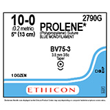 ETHICON Suture, PROLENE, Taper Point, BV75-3, 5", Size 10-0. MFID: 2790G (USA ONLY)