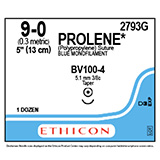 ETHICON Suture, PROLENE, Taper Point, BV100-3, 5", Size 9-0. MFID: 2793G (USA ONLY)