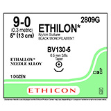 ETHICON Suture, ETHILON, Taper Point, BV130-5, 5", Size 9-0. MFID: 2809G (USA ONLY)