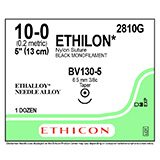 ETHICON Suture, ETHILON, Taper Point, BV130-5, 5", Size 10-0. MFID: 2810G (USA ONLY)