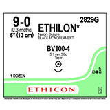 ETHICON Suture, ETHILON, Taper Point, BV100-4, 5", Size 9-0. MFID: 2829G (USA ONLY)